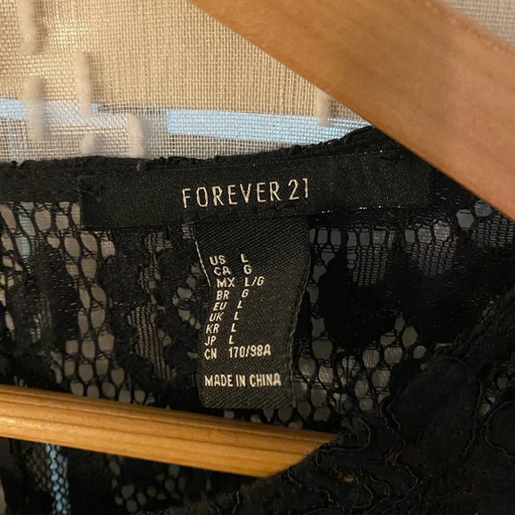 Black Lace Forever 21 Maxi Dress - Picture 6 of 7